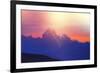 Fantastic Sunlight over the Mountain Ushba. Dramatic and Picturesque Scene. Location Mestia, Upper-Leonid Tit-Framed Photographic Print