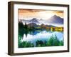 Fantastic Sunny Day is in Mountain Lake. Creative Collage. Beauty World.-Leonid Tit-Framed Photographic Print