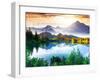 Fantastic Sunny Day is in Mountain Lake. Creative Collage. Beauty World.-Leonid Tit-Framed Photographic Print