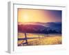 Fantastic Sunny Hills under Morning Sky. Dramatic Scenery. Carpathian, Ukraine, Europe. Beauty Worl-Leonid Tit-Framed Photographic Print