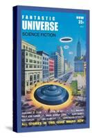 Fantastic Universe: Ufos in New York-null-Stretched Canvas