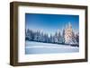 Fantastic Winter Landscape. Blue Sky. Carpathian, Ukraine, Europe. Beauty World.-Leonid Tit-Framed Photographic Print