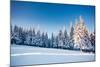 Fantastic Winter Landscape. Blue Sky. Carpathian, Ukraine, Europe. Beauty World.-Leonid Tit-Mounted Photographic Print