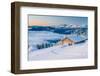 Fantastic Winter Landscape, the Steps that Lead to the Cabin. Magic Event in Frosty Day. in Anticip-null-Framed Photographic Print