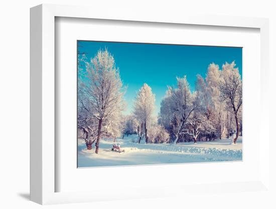 Fantastic Winter Landscape. Ukraine, Europe. Beauty World.-Leonid Tit-Framed Photographic Print