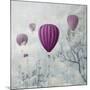 Fantasy Artistic Image of Pink Hot Air Balloons in the Clouds. Fine Art Surreal Landscape Scenery.-hitdelight-Mounted Art Print