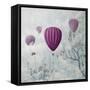Fantasy Artistic Image of Pink Hot Air Balloons in the Clouds. Fine Art Surreal Landscape Scenery.-hitdelight-Framed Stretched Canvas