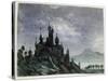 Fantasy Castle in Moonlight I, 1820-1876-George Sand-Stretched Canvas