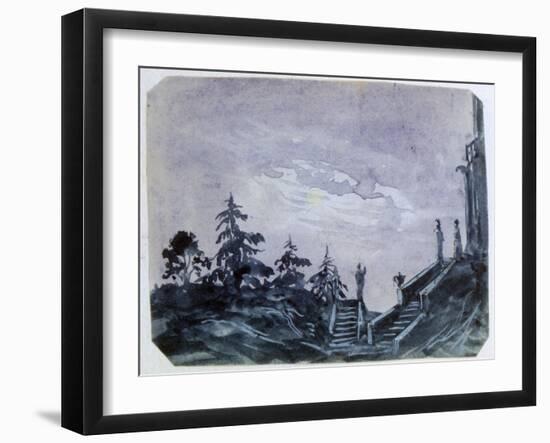 Fantasy Castle in Moonlight Ii, 1820-1876-George Sand-Framed Giclee Print