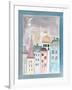 Fantasy Cityscape with Cat on Roof-Effie Zafiropoulou-Framed Giclee Print