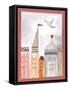 Fantasy Cityscape with Dove-Effie Zafiropoulou-Framed Stretched Canvas