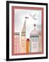 Fantasy Cityscape with Dove-Effie Zafiropoulou-Framed Giclee Print