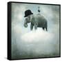 Fantasy Elephant Flying-ValentinaPhotos-Framed Stretched Canvas