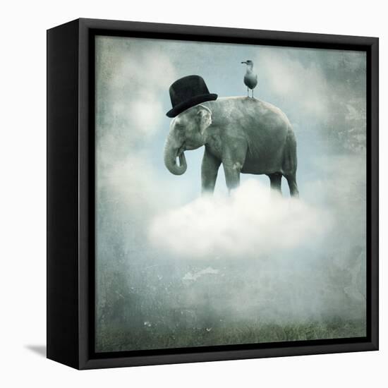 Fantasy Elephant Flying-ValentinaPhotos-Framed Stretched Canvas