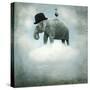 Fantasy Elephant Flying-ValentinaPhotos-Stretched Canvas