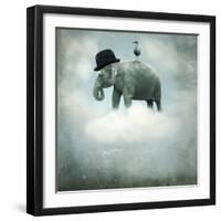 Fantasy Elephant Flying-ValentinaPhotos-Framed Art Print