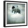 Fantasy Elephant Flying-ValentinaPhotos-Framed Art Print