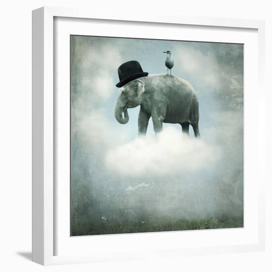 Fantasy Elephant Flying-ValentinaPhotos-Framed Art Print