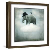 Fantasy Elephant Flying-ValentinaPhotos-Framed Art Print