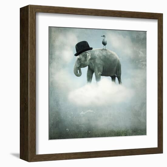 Fantasy Elephant Flying-ValentinaPhotos-Framed Art Print