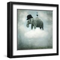 Fantasy Elephant Flying-ValentinaPhotos-Framed Art Print