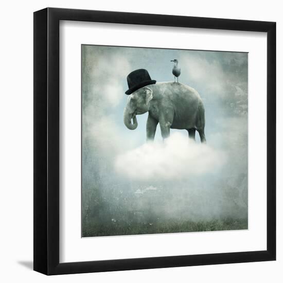 Fantasy Elephant Flying-ValentinaPhotos-Framed Art Print