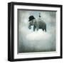 Fantasy Elephant Flying-ValentinaPhotos-Framed Art Print