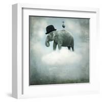 Fantasy Elephant Flying-ValentinaPhotos-Framed Art Print