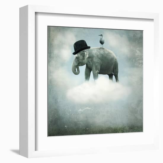 Fantasy Elephant Flying-ValentinaPhotos-Framed Art Print