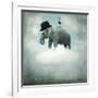 Fantasy Elephant Flying-ValentinaPhotos-Framed Art Print