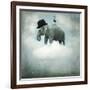 Fantasy Elephant Flying-ValentinaPhotos-Framed Art Print