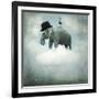 Fantasy Elephant Flying-ValentinaPhotos-Framed Art Print