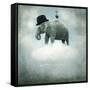 Fantasy Elephant Flying-ValentinaPhotos-Framed Stretched Canvas