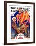 "Fantasy Honeymoon," Saturday Evening Post Cover, June 20, 1936-Joseph Christian Leyendecker-Framed Giclee Print