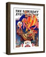 "Fantasy Honeymoon," Saturday Evening Post Cover, June 20, 1936-Joseph Christian Leyendecker-Framed Giclee Print