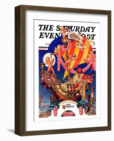 "Fantasy Honeymoon," Saturday Evening Post Cover, June 20, 1936-Joseph Christian Leyendecker-Framed Giclee Print