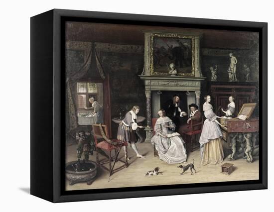 Fantasy Interior with the Family of Jan Van Goyen-Jan Havicksz Steen-Framed Stretched Canvas