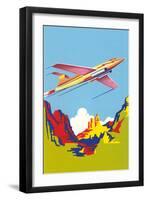 Fantasy Jet over Canyonlands-null-Framed Art Print