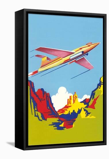 Fantasy Jet over Canyonlands-null-Framed Stretched Canvas