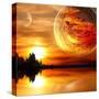 Fantasy Landscape And Maya Calendar-frenta-Stretched Canvas