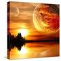 Fantasy Landscape And Maya Calendar-frenta-Stretched Canvas