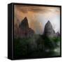 Fantasy Mountain Landscape-lilkar-Framed Stretched Canvas