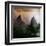 Fantasy Mountain Landscape-lilkar-Framed Art Print