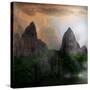 Fantasy Mountain Landscape-lilkar-Stretched Canvas