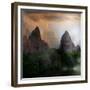 Fantasy Mountain Landscape-lilkar-Framed Premium Giclee Print