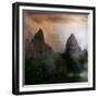 Fantasy Mountain Landscape-lilkar-Framed Premium Giclee Print