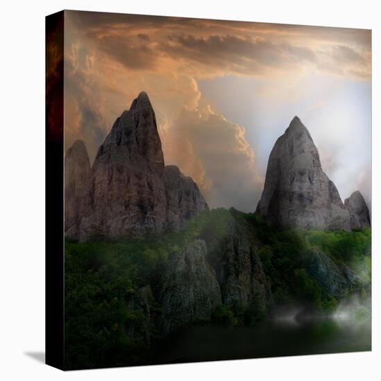 Fantasy Mountain Landscape-lilkar-Stretched Canvas