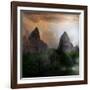 Fantasy Mountain Landscape-lilkar-Framed Art Print