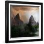 Fantasy Mountain Landscape-lilkar-Framed Art Print