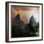 Fantasy Mountain Landscape-lilkar-Framed Art Print